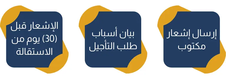 مدة قبول الاستقالة