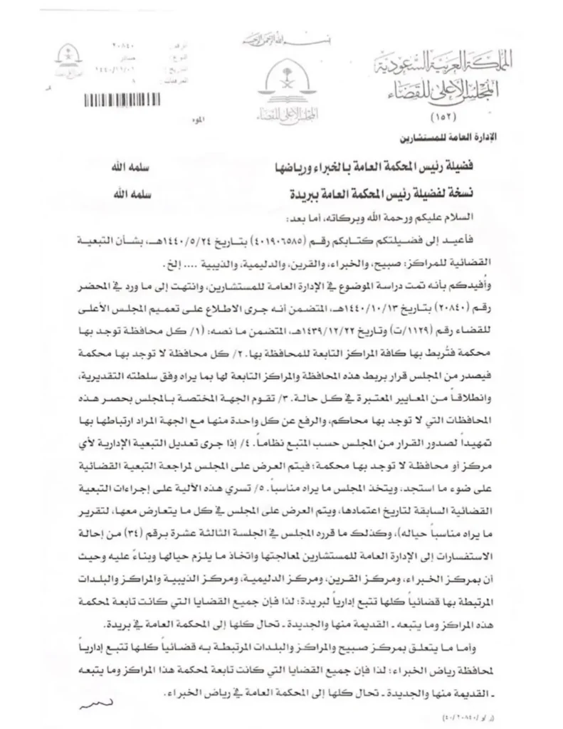 تعميم رقم (20840) وتاريخ 01-11-1440هـ