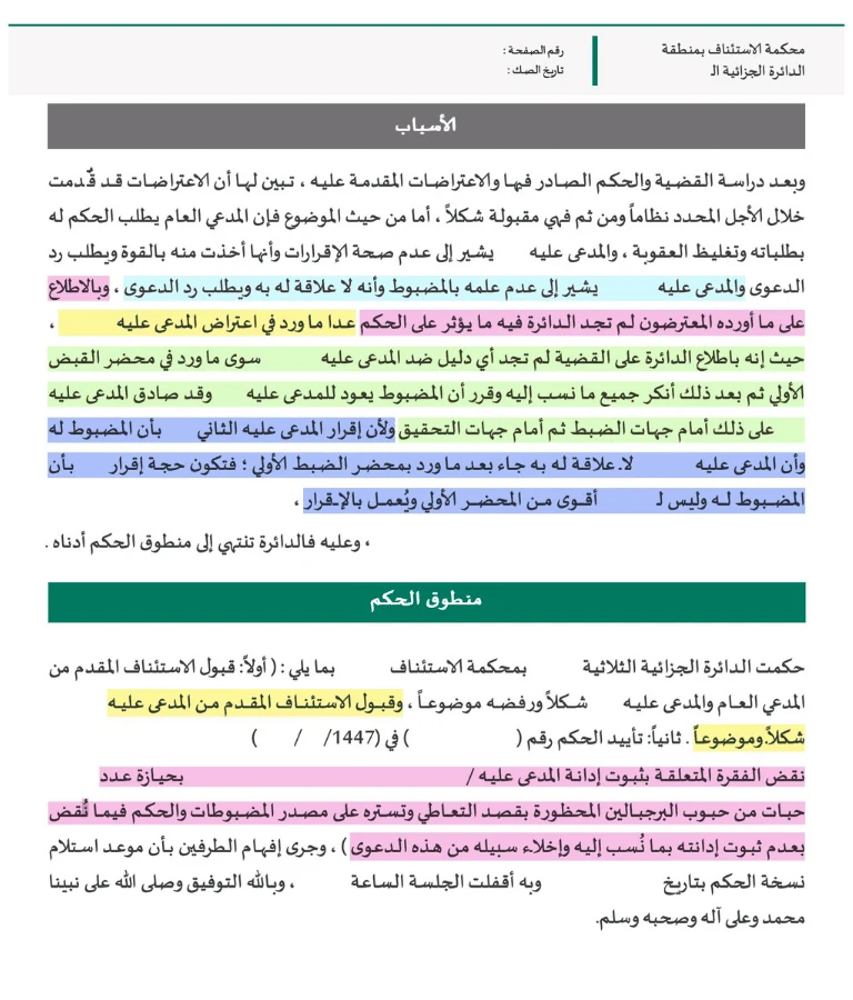 حكم استئنافي بنقض الحكم الابتدائي والقضاء مجددًا بالبراءة في قضية مخدرات